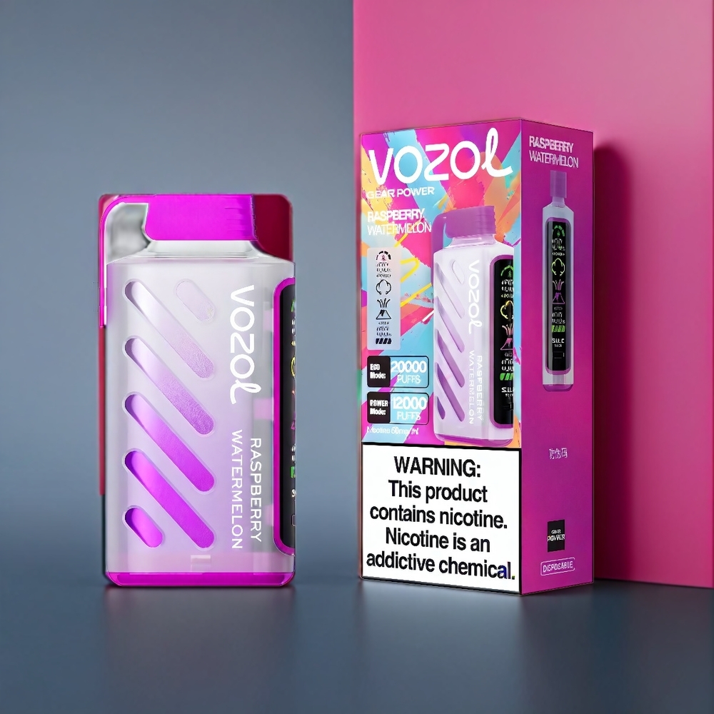 Vozol Gear Power 20000 Puffs Vape Raspberry Watermelon New Zealand Wholesale - Ultimate Flavor Experience