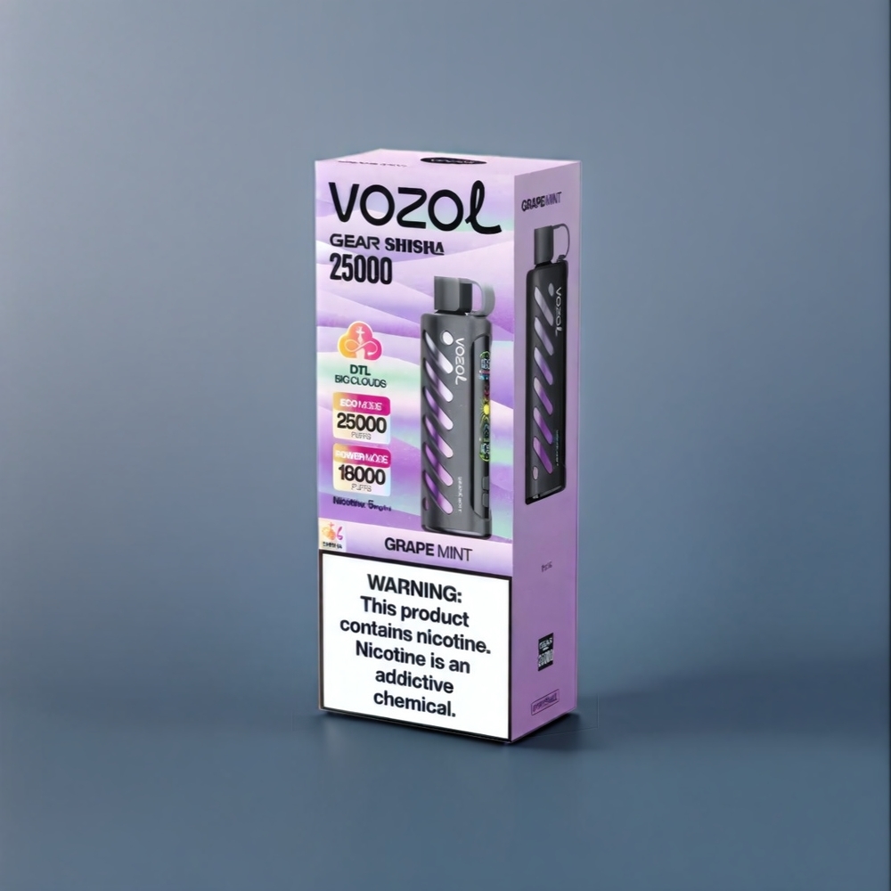 Vozol Gear New Zealand Wholesale Grape Mint 25000 Puffs Vape