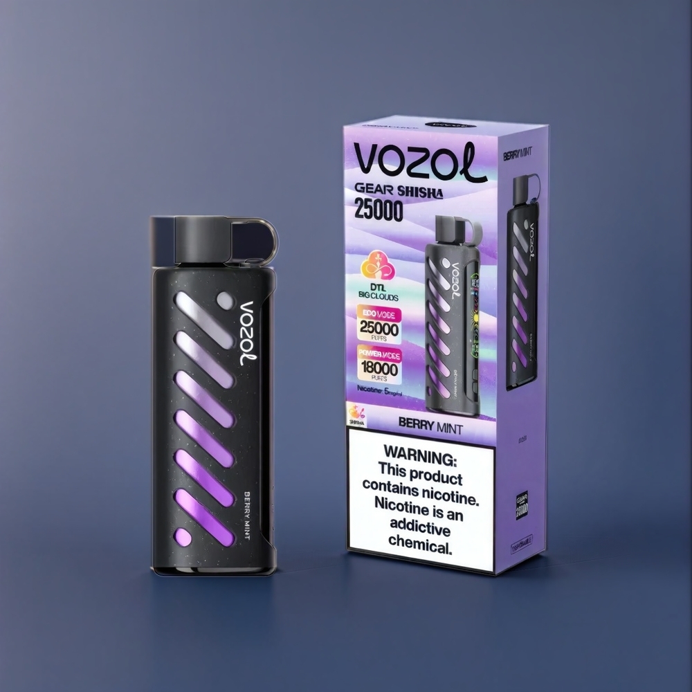 Vozol Gear New Zealand Wholesale Shisha 25000 Puffs Berry Mint Vape