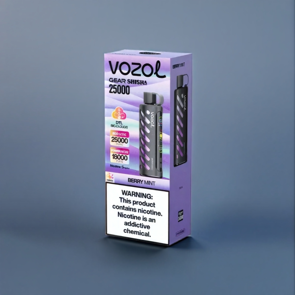 Vozol Gear New Zealand Wholesale Shisha 25000 Puffs Berry Mint Vape