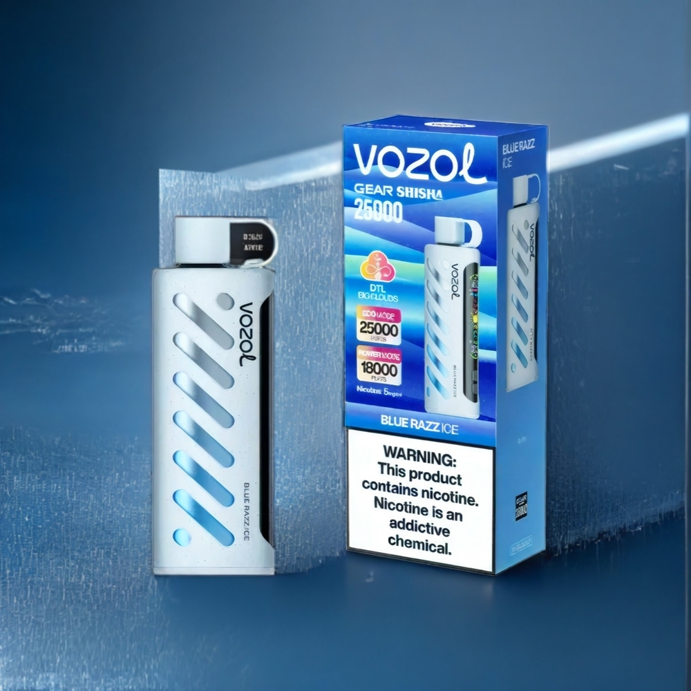 Vozol Gear New Zealand Wholesale Shisha 25000 Puffs Blue Razz Ice