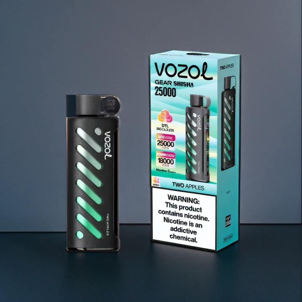 Vozol Gear New Zealand Wholesale Shisha 25000 Puffs Vape Two Apples
