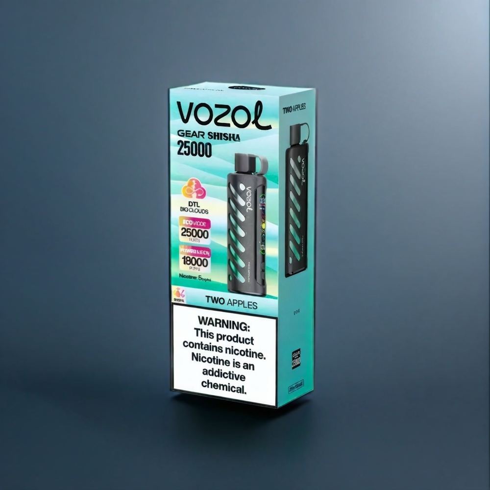 Vozol Gear New Zealand Wholesale Shisha 25000 Puffs Vape Two Apples