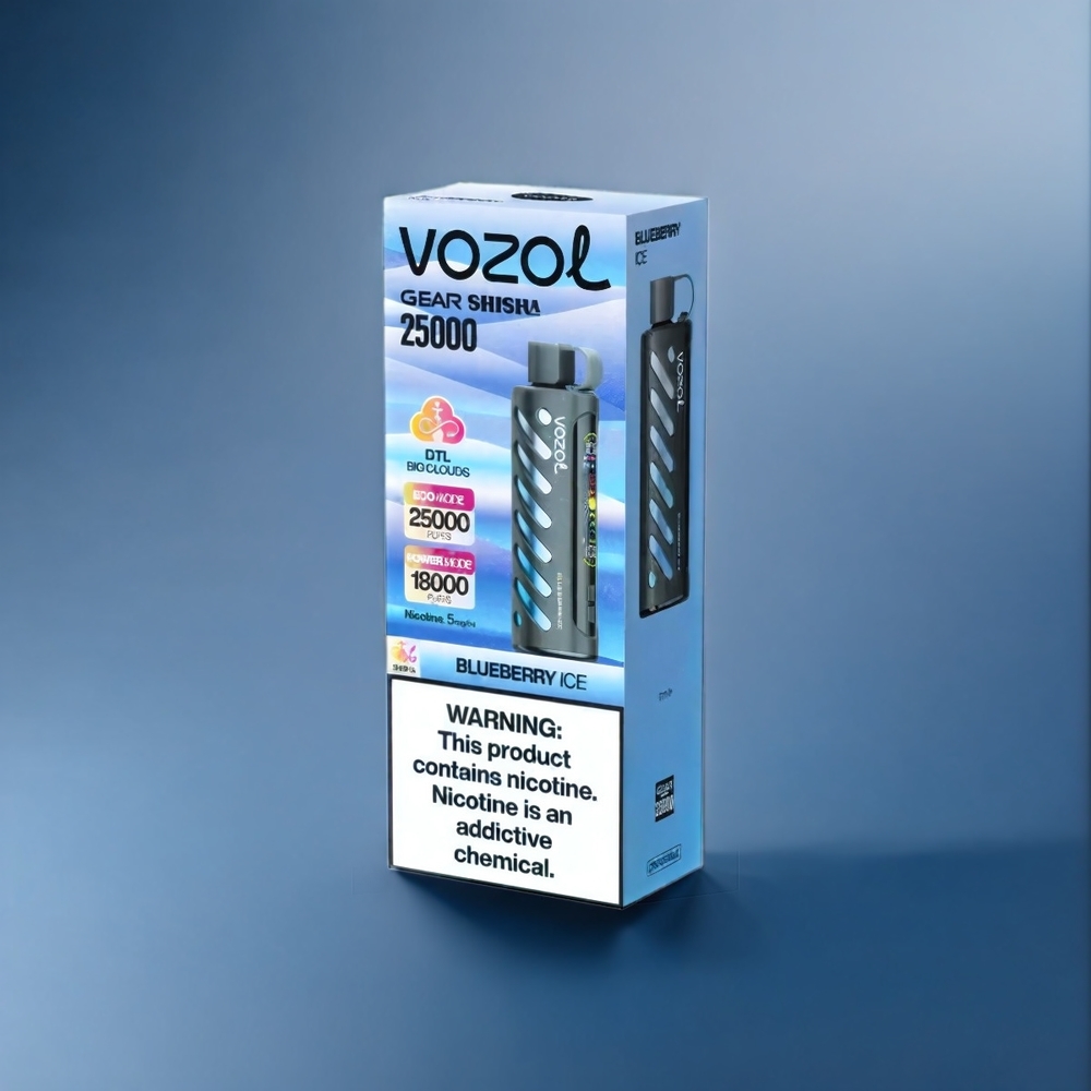 Vozol Gear Shisha 25000 Puffs Blueberry Ice New Zealand Wholesale