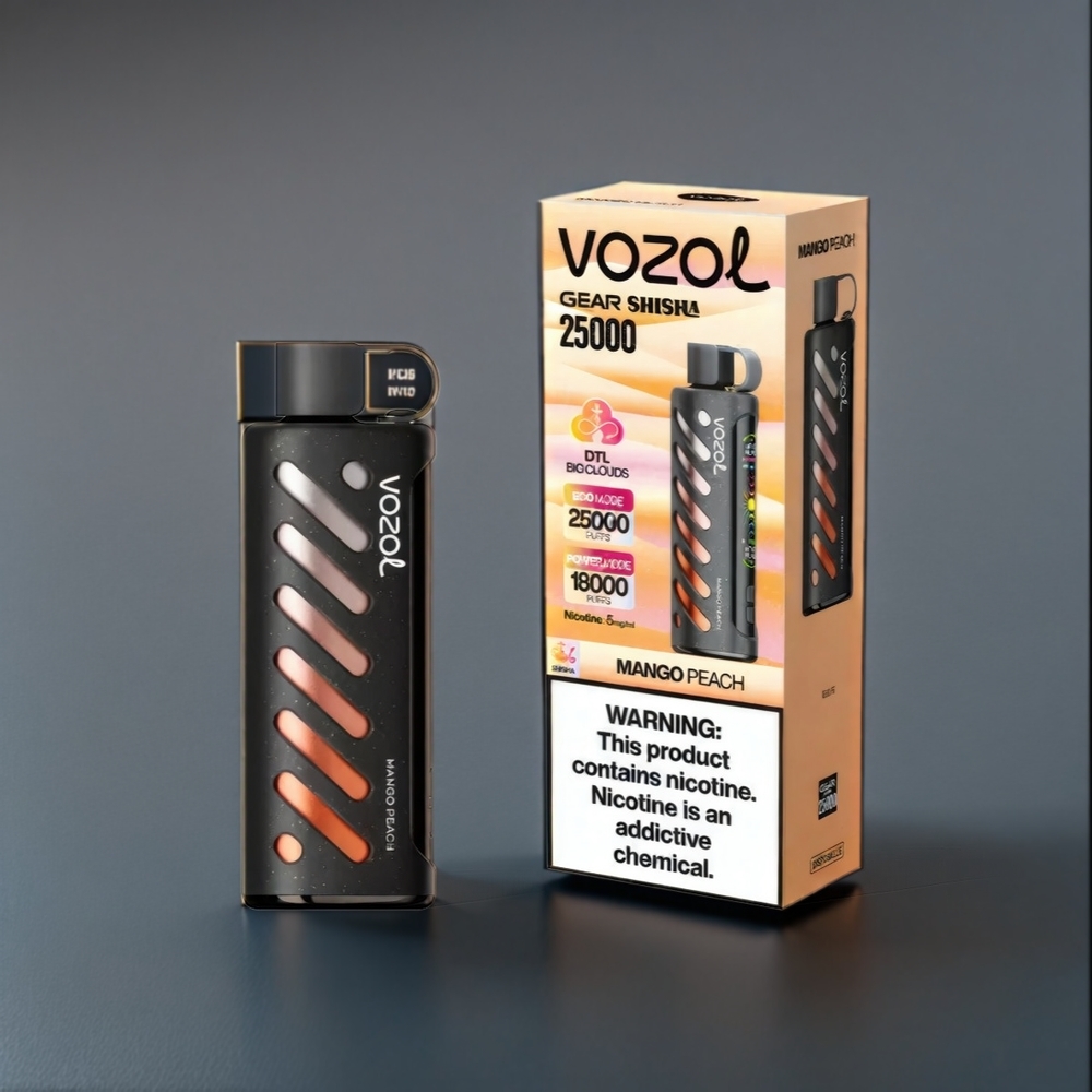 Vozol Gear Shisha 25000 Puffs Mango Peach New Zealand Wholesale
