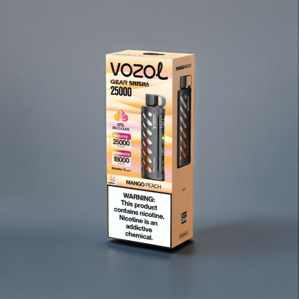 Vozol Gear Shisha 25000 Puffs Mango Peach New Zealand Wholesale
