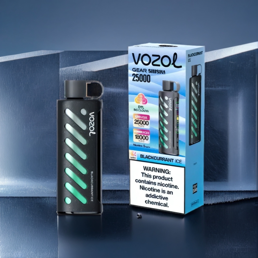 Vozol Gear Shisha 25000 Puffs New Zealand Wholesale Blackcurrant Ice