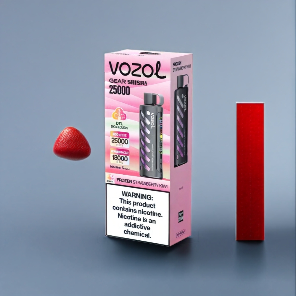 Vozol Gear Shisha 25000 Puffs New Zealand Wholesale Frozen Strawberry Kiwi Vape