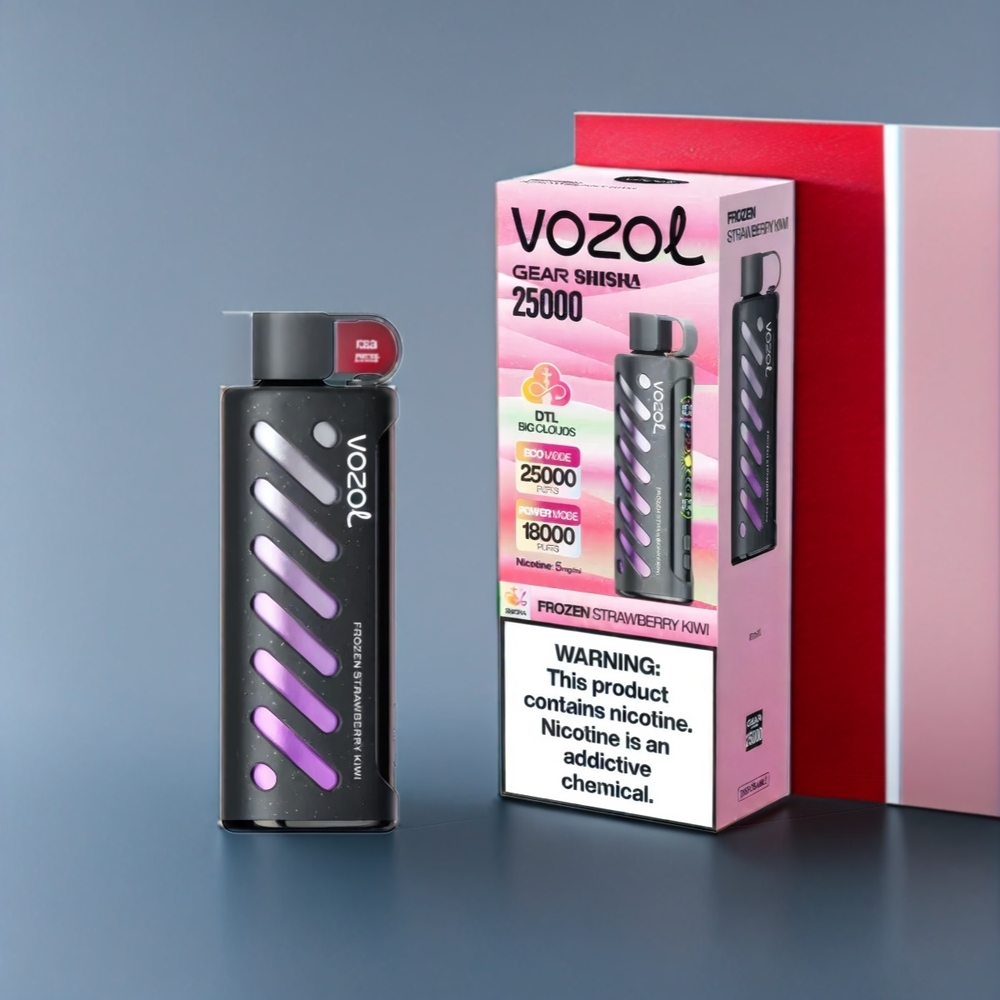 Vozol Gear Shisha 25000 Puffs New Zealand Wholesale Frozen Strawberry Kiwi Vape
