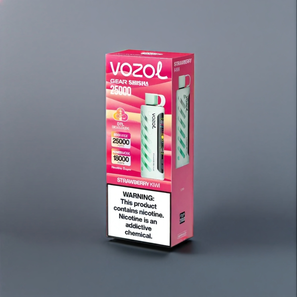 Vozol Gear Shisha 25000 Puffs Vape Strawberry Kiwi New Zealand Wholesale Premium Experience