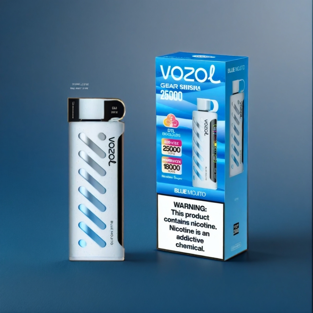 Vozol Gear Shisha New Zealand Wholesale 25000 Puffs Blue Mojito Vape