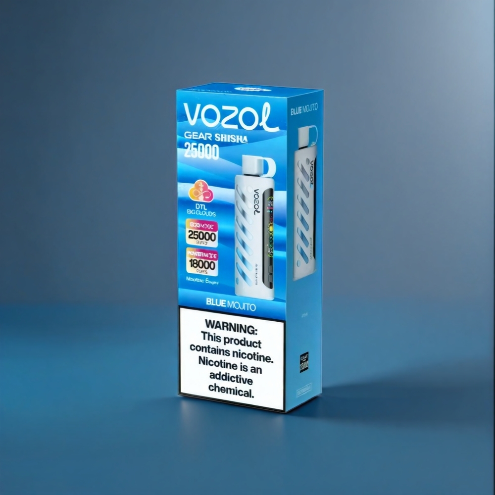 Vozol Gear Shisha New Zealand Wholesale 25000 Puffs Blue Mojito Vape