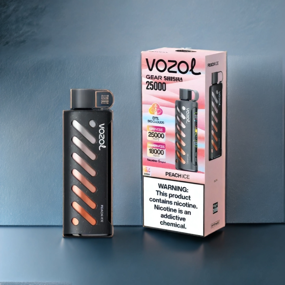 Vozol Gear Shisha New Zealand Wholesale Peach Ice 25000 Puffs
