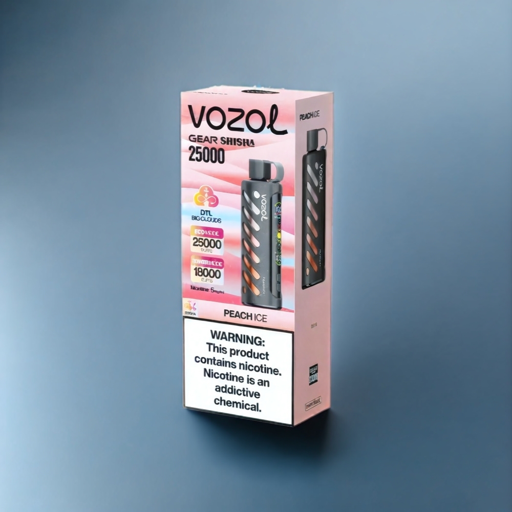 Vozol Gear Shisha New Zealand Wholesale Peach Ice 25000 Puffs