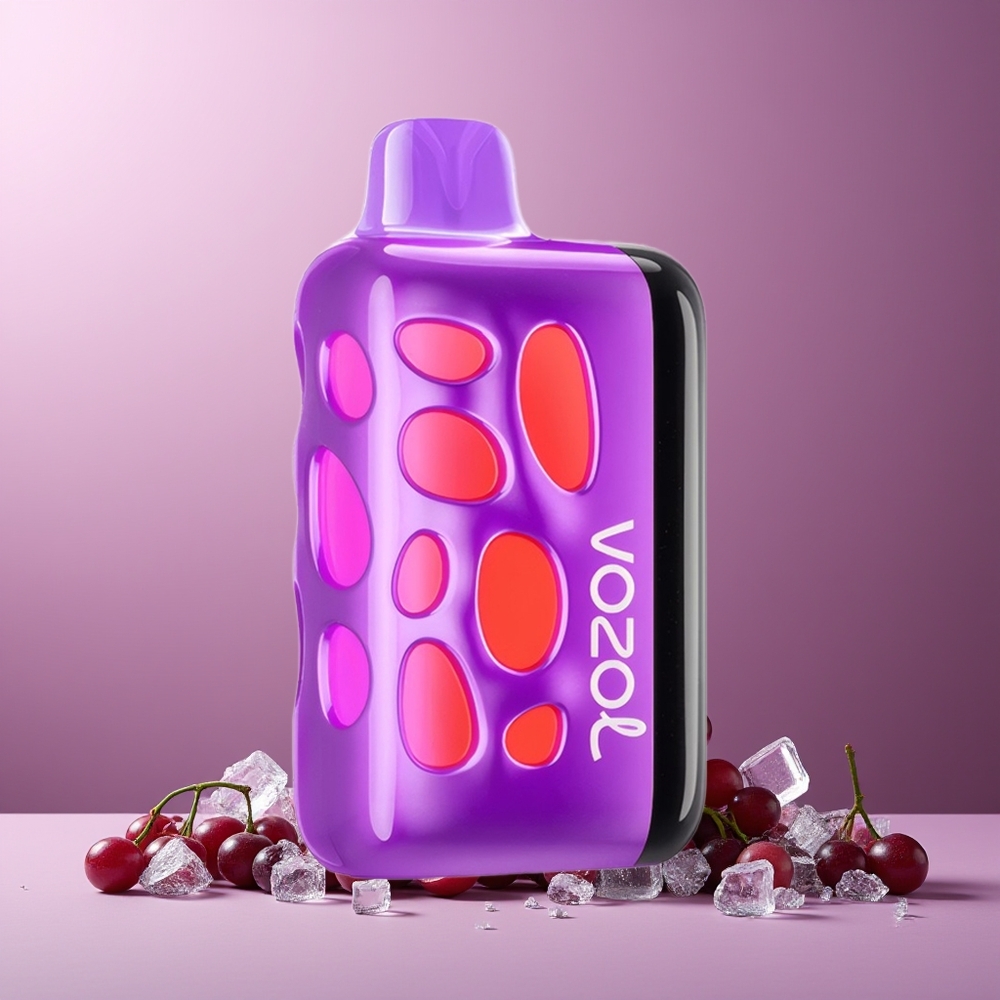 VOZOL RAVE 40000 Disposable Vape Grape Ice New Zealand Wholesale 270° Glow Beat-Synced 80% Fast Charge