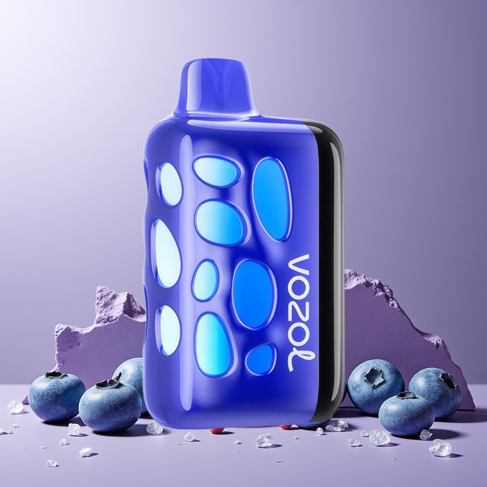VOZOL RAVE 40000 Disposable Vape New Zealand Wholesale Blueberry Ice 270° Glow Beat-Synced 80% Fast Charge 1000mAh
