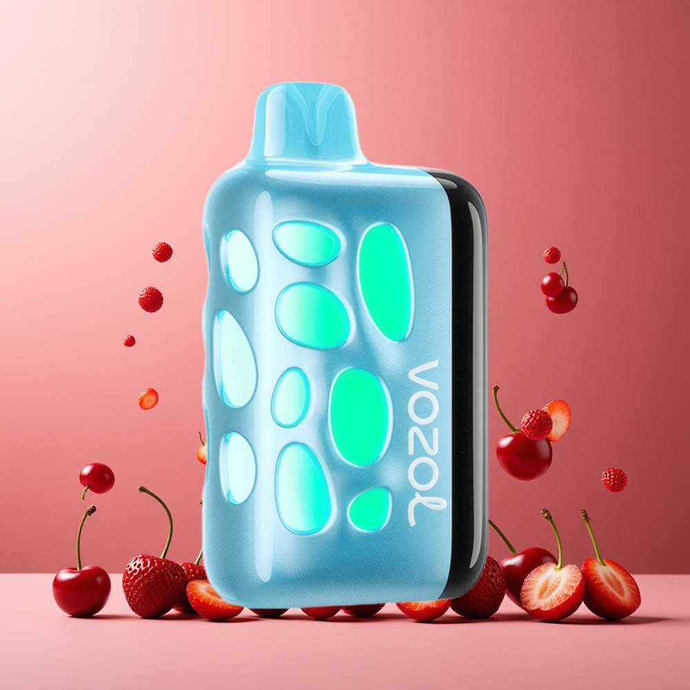 VOZOL RAVE 40000 Disposable Vape New Zealand Wholesale Cherry Strawberry 270° Glow Beat-Synced 1000mAh