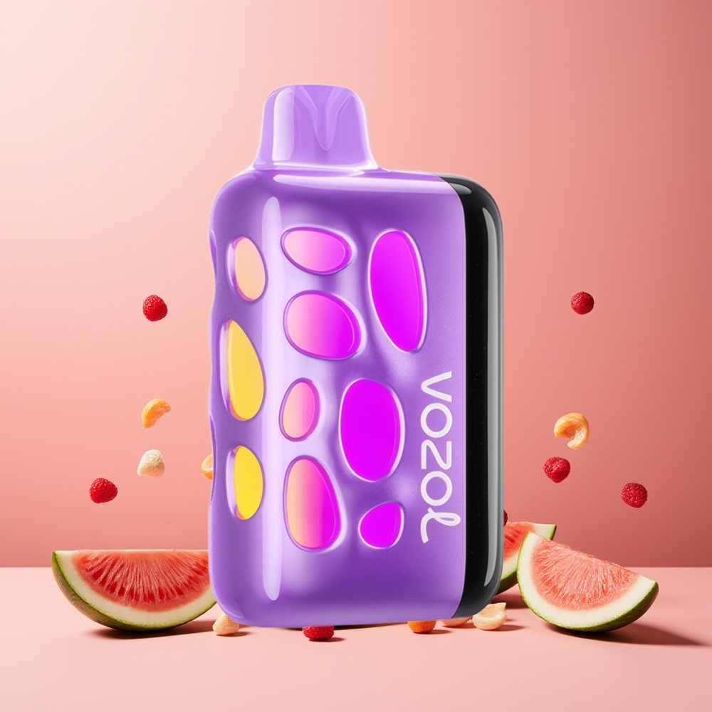 VOZOL RAVE 40000 Disposable Vape New Zealand Wholesale - Watermelon Razz Rancher, 270° Glow, Beat-Synced, 80% Charge 20 Mins, 1000mAh