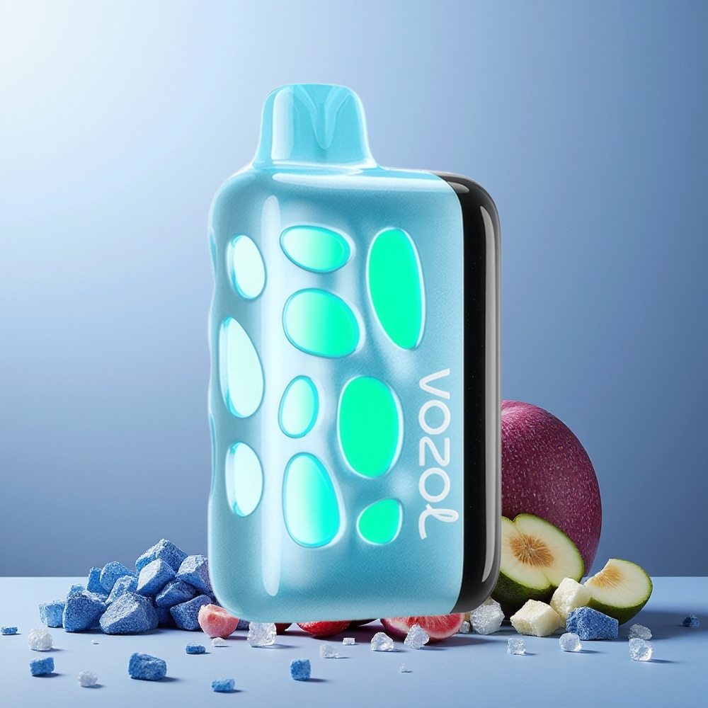 VOZOL RAVE 40000 New Zealand Wholesale Disposable Vape Blue Razz Ice with 270° Glow & Eclipse Animation 20/50mg 1000mAh