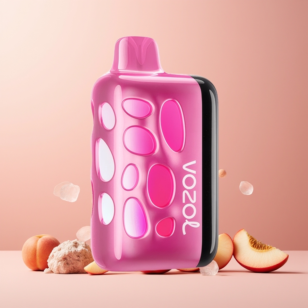 VOZOL RAVE 40000 New Zealand Wholesale Disposable Vape Peach Ice 270° Glow Beat-Synced 80% Fast Charge 1000mAh