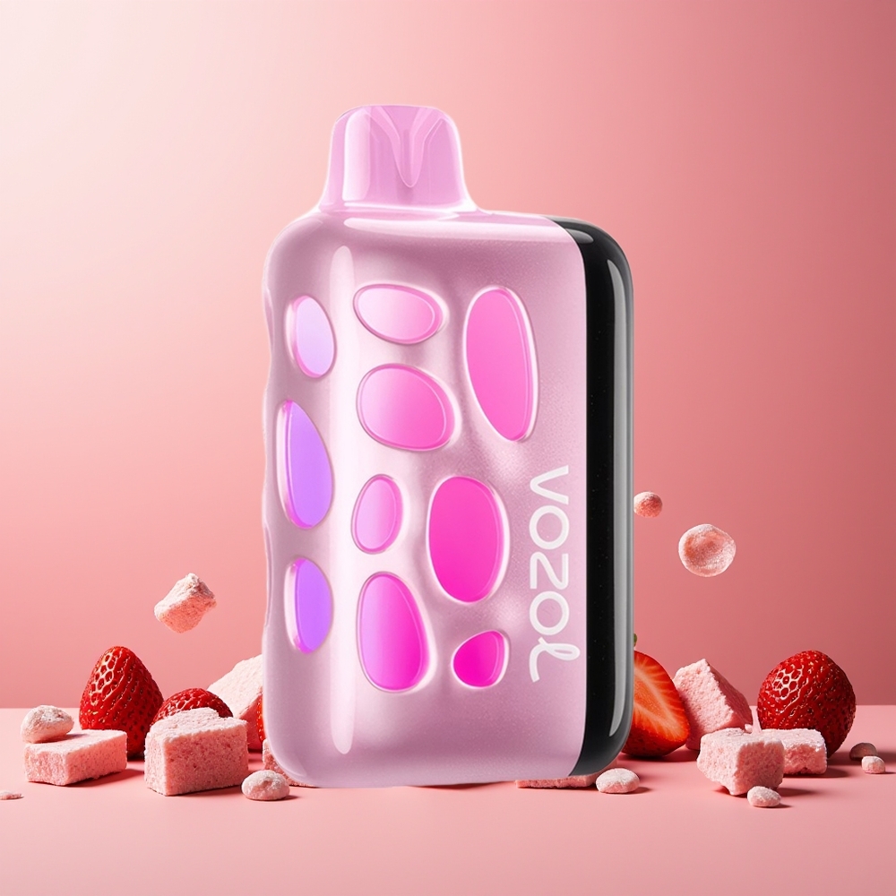VOZOL RAVE 40000 New Zealand Wholesale Disposable Vape Strawberry Ice with 270° Glow, Beat-Synced Party, 80% in 20 Mins, 1000mAh