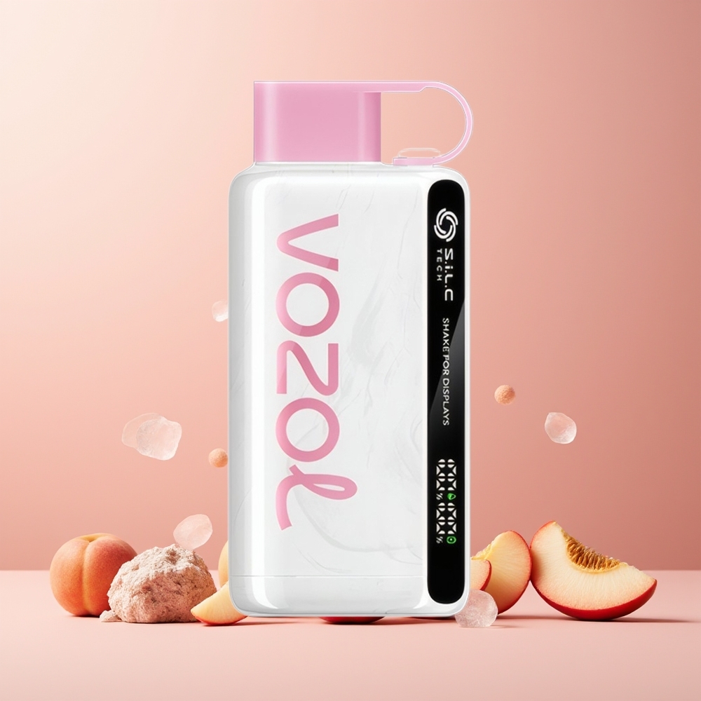 VOZOL STAR 9000/12000 Disposable Vape Peach Ice New Zealand Wholesale with 650mAh Battery, 30% Faster Charge, S.i.L.C TECH, UP TO 12000 Puffs